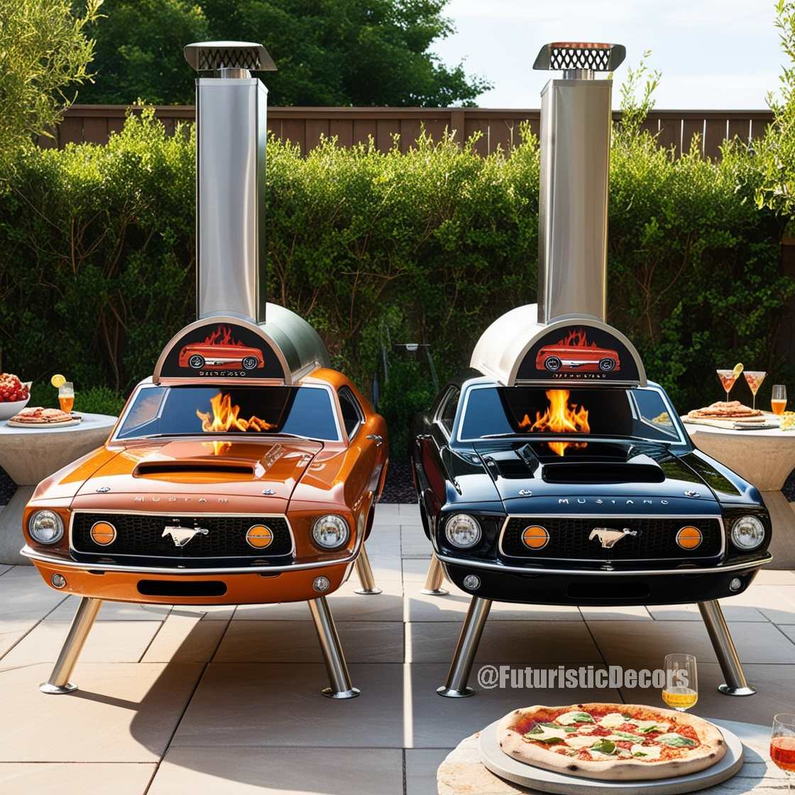 Mustang Shaped Outdoor Pizza Oven