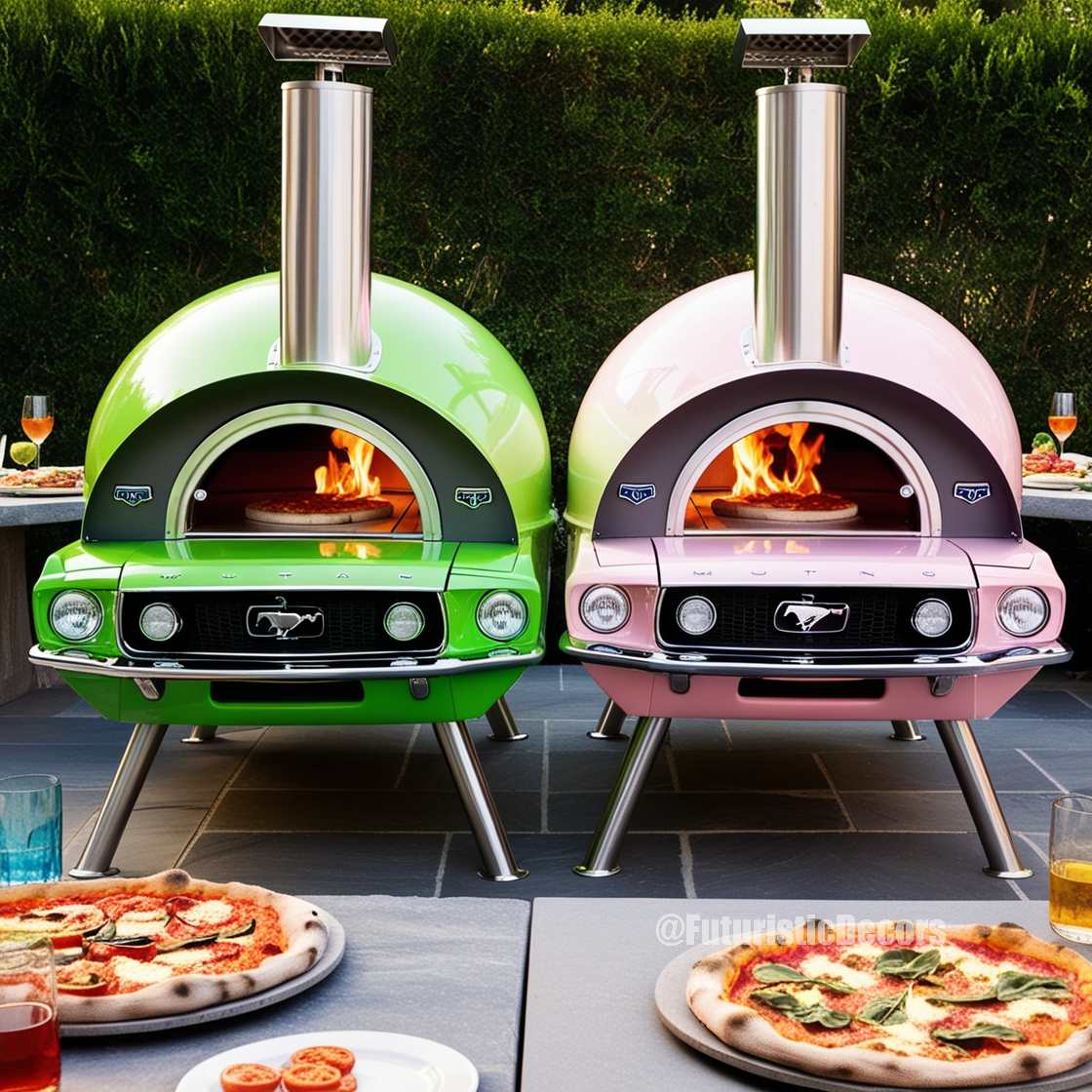 Mustang Shaped Outdoor Pizza Oven