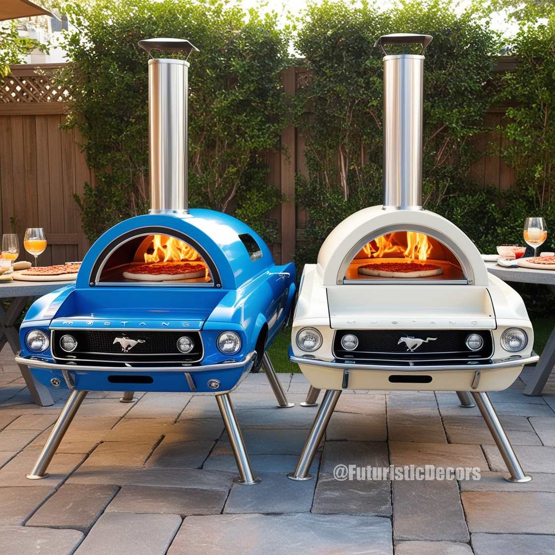 Mustang Shaped Outdoor Pizza Oven