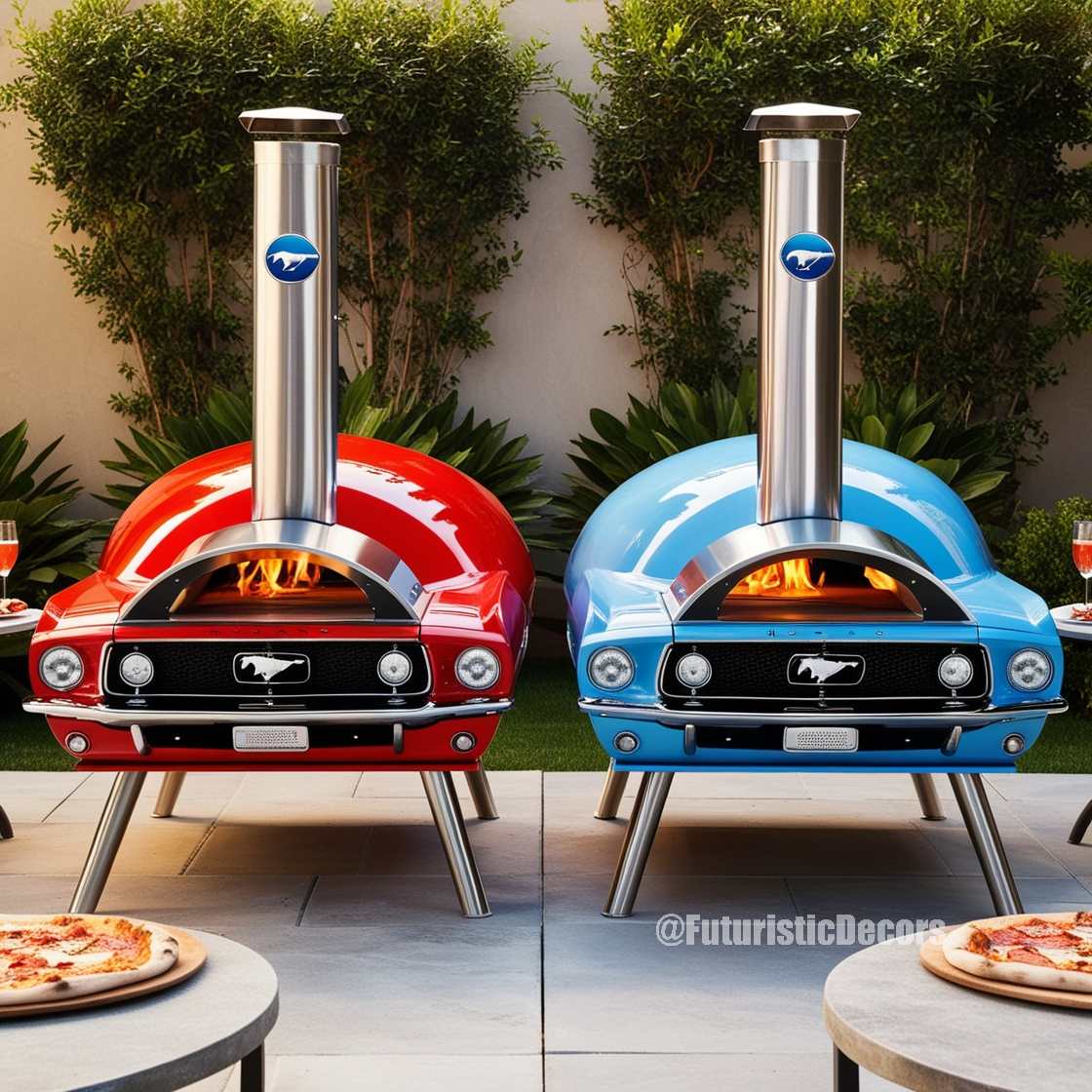 Mustang Shaped Outdoor Pizza Oven