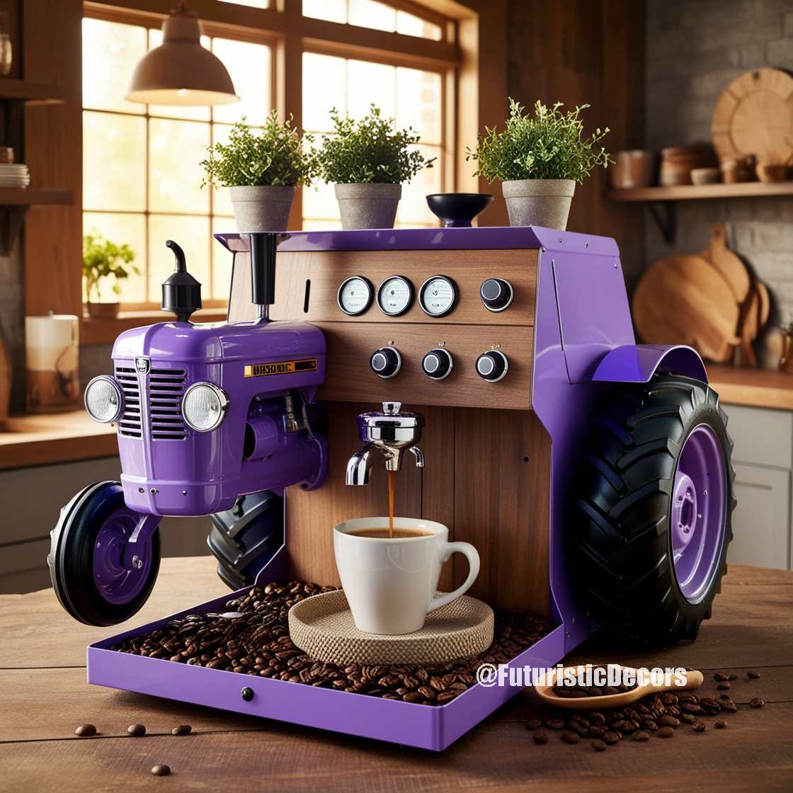 Tractor Inspired Coffee Maker