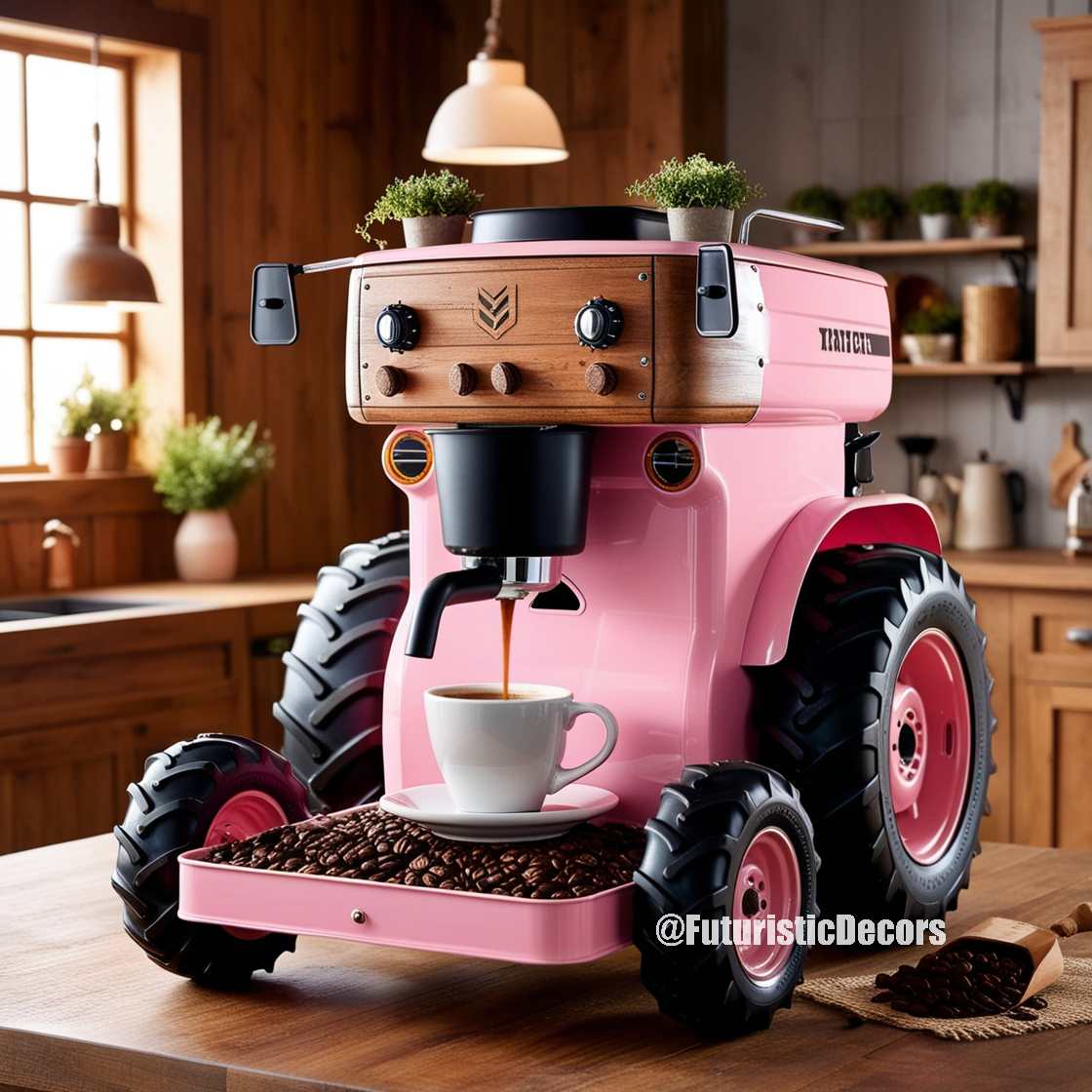 Tractor Inspired Coffee Maker