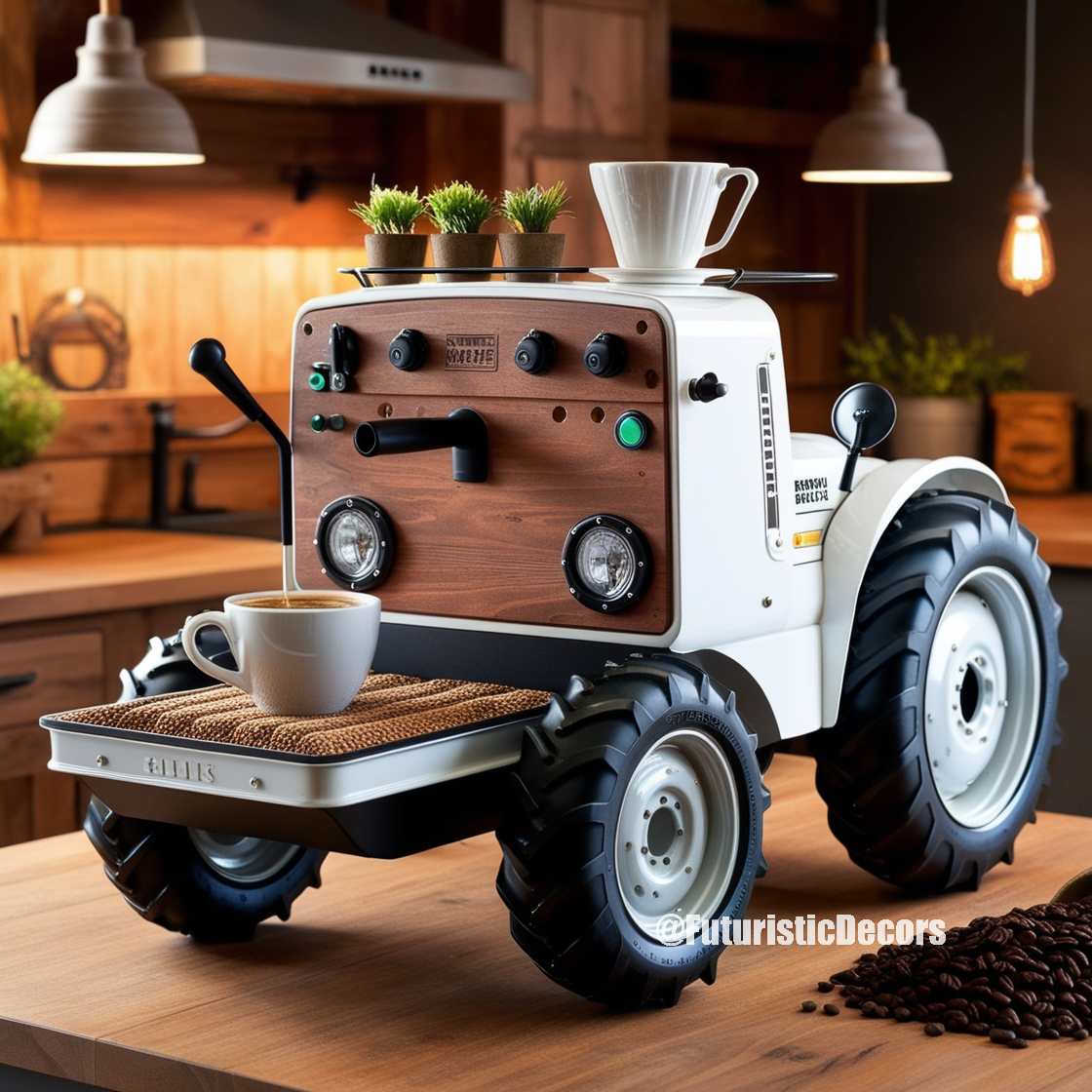 Tractor Inspired Coffee Maker