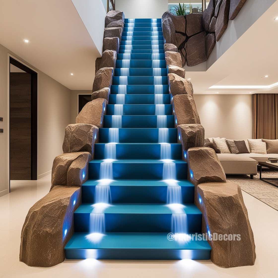 Waterfall Inspired Staircase