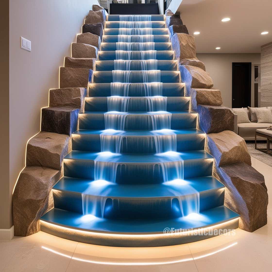 Waterfall Inspired Staircase