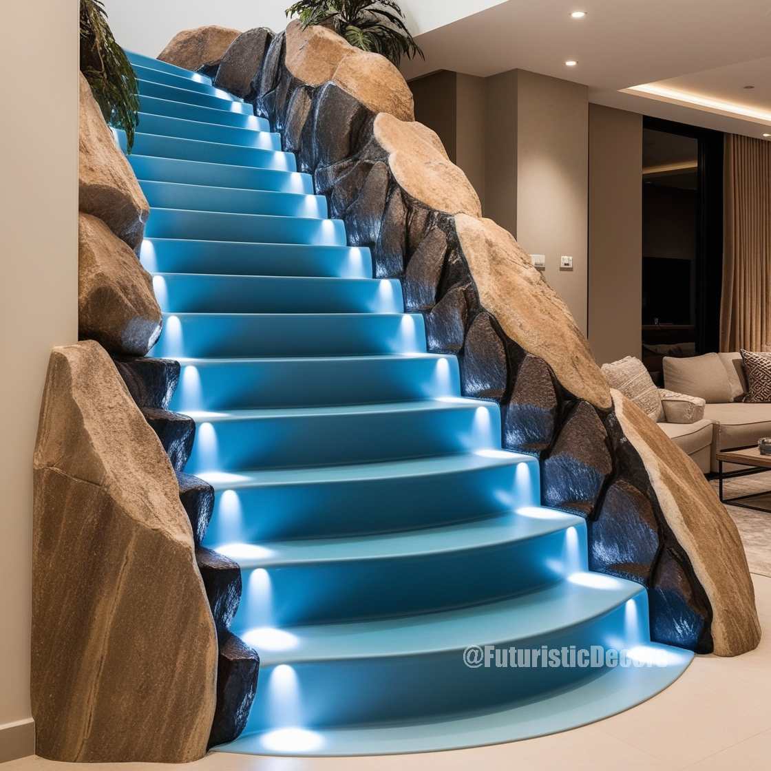 Waterfall Inspired Staircase