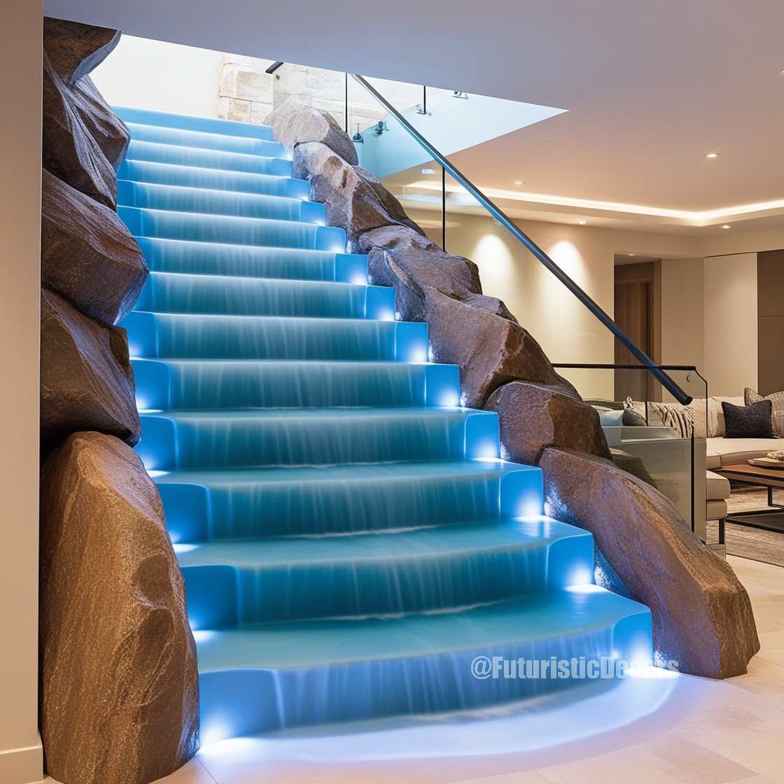 Waterfall Inspired Staircase