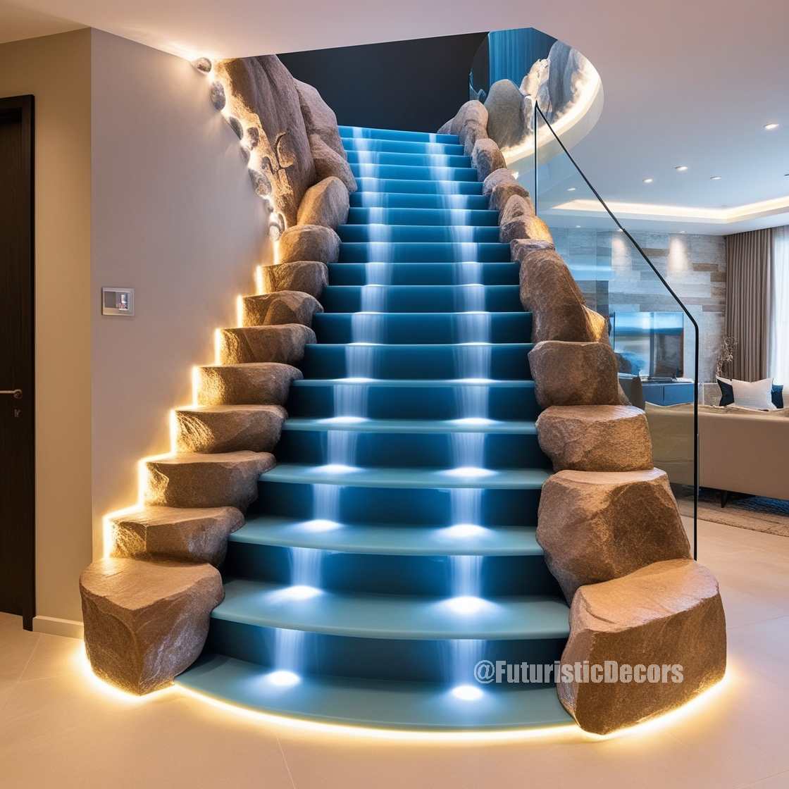 Waterfall Inspired Staircase