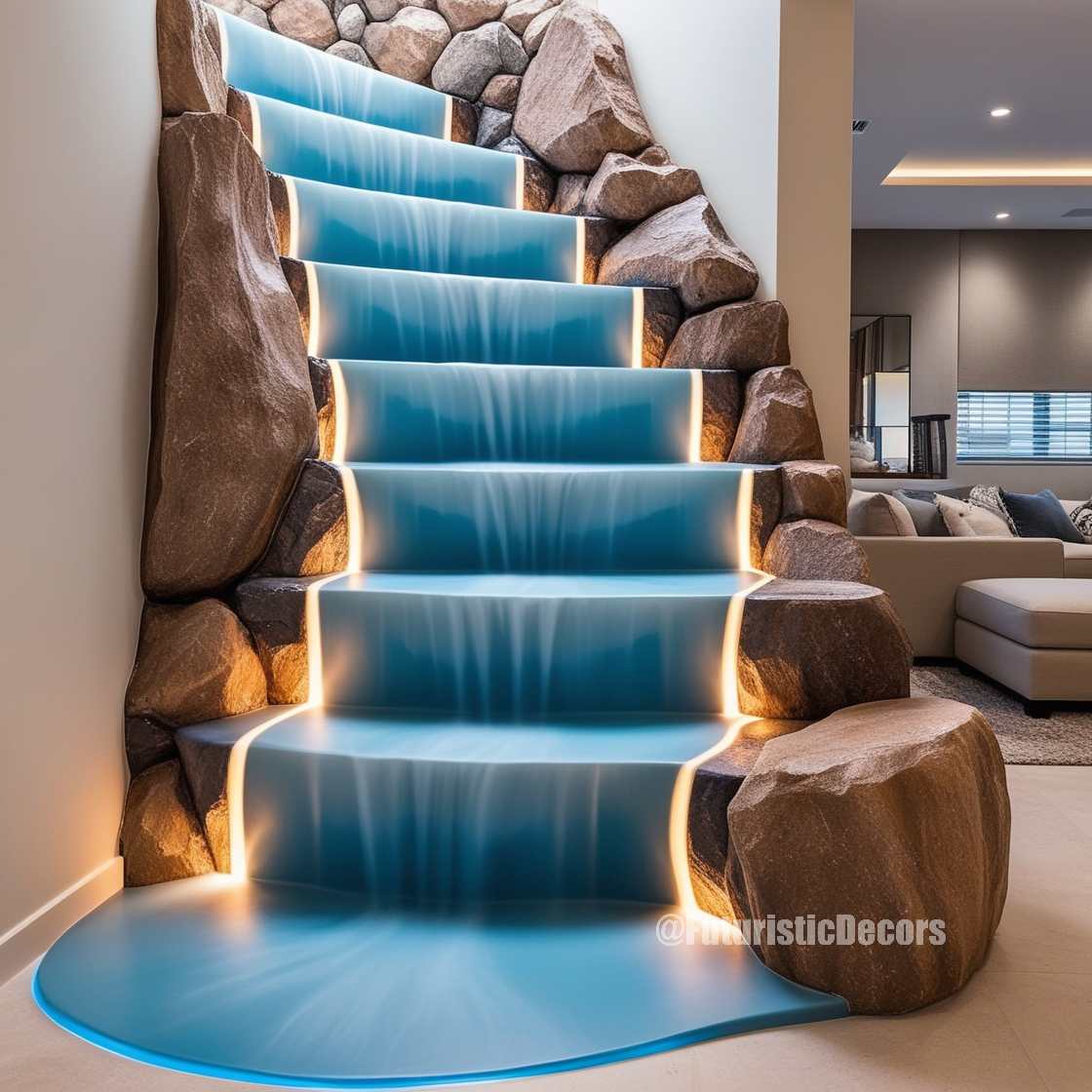 Waterfall Inspired Staircase