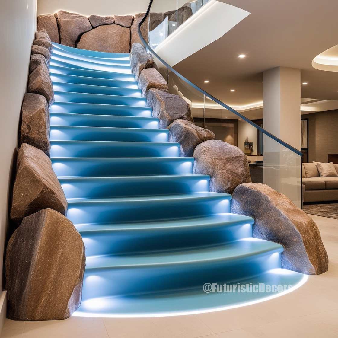 Waterfall Inspired Staircase