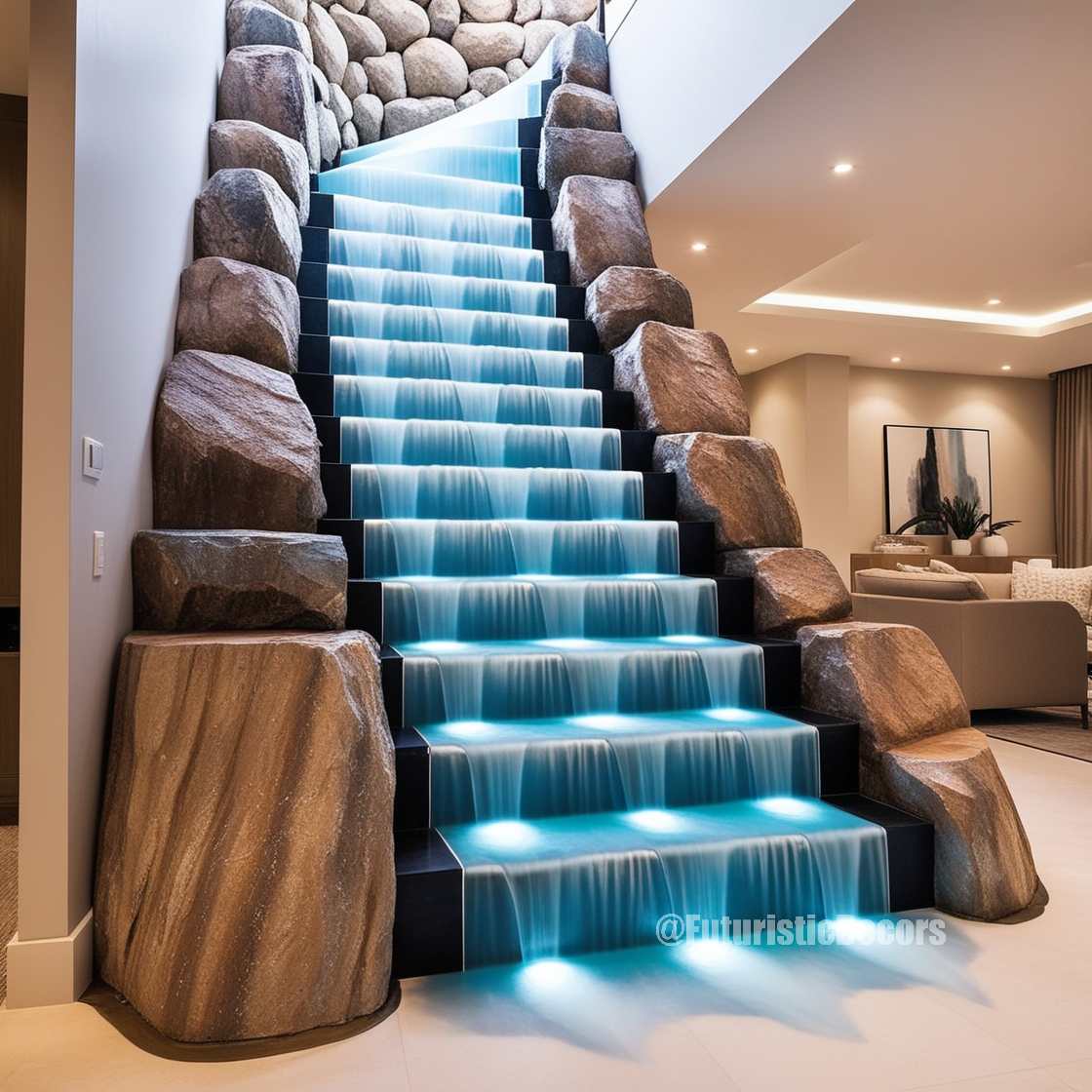 Waterfall Inspired Staircase