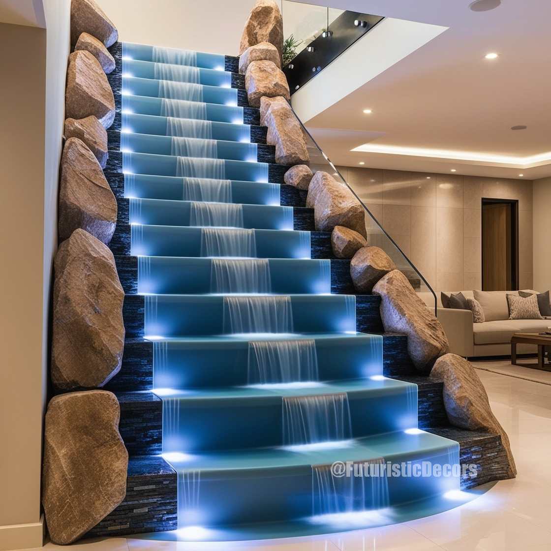 Waterfall Inspired Staircase