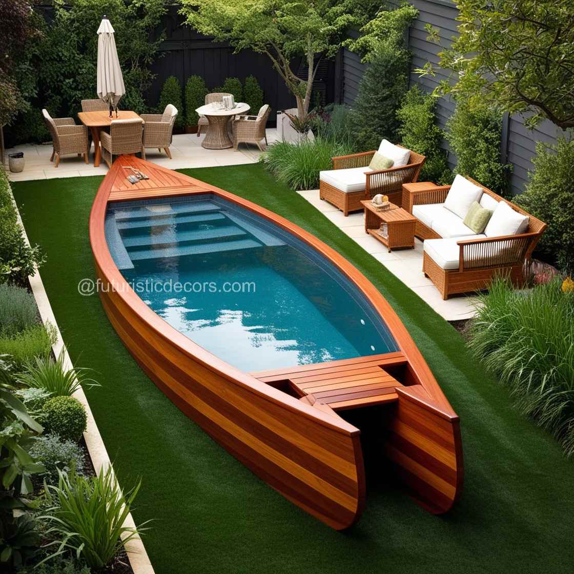 Wood Canoe Pool