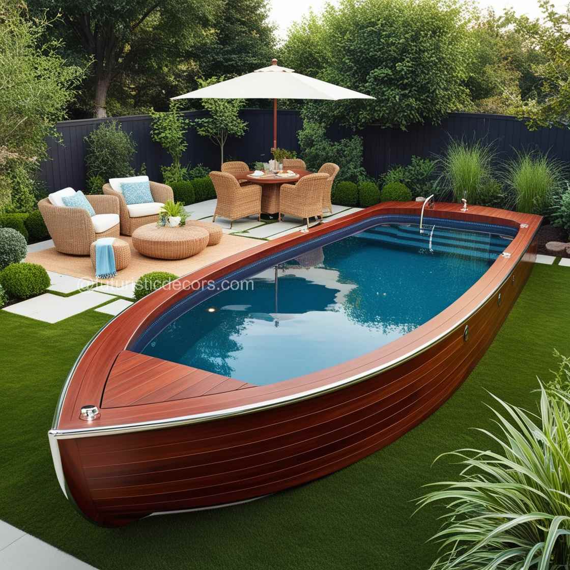 Wood Canoe Pool