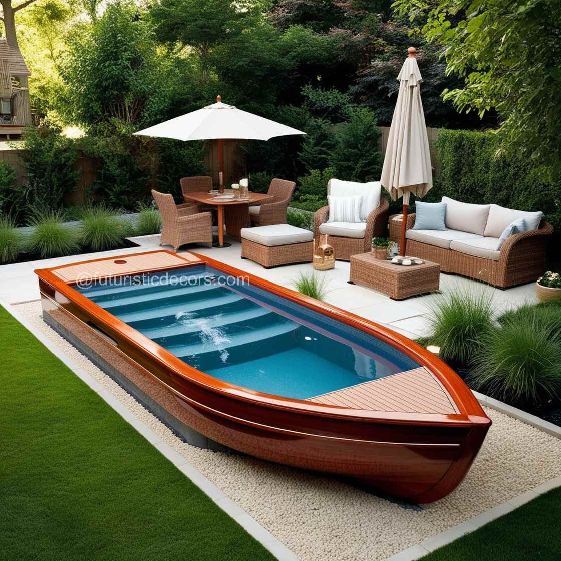 Wood Canoe Pool