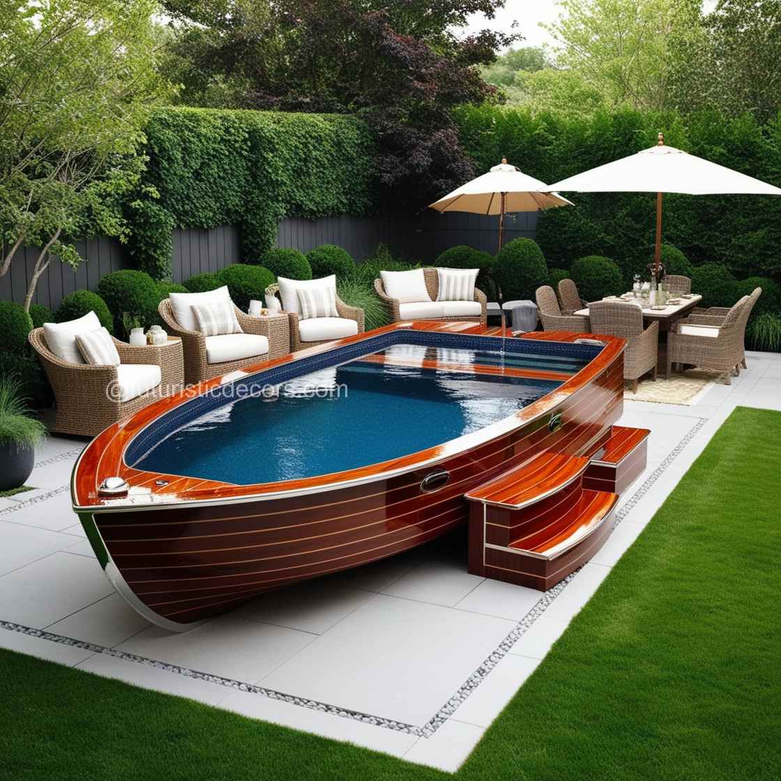 Wood Canoe Pool