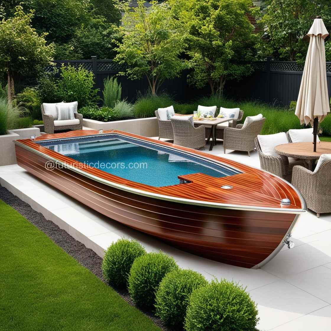 Wood Canoe Pool