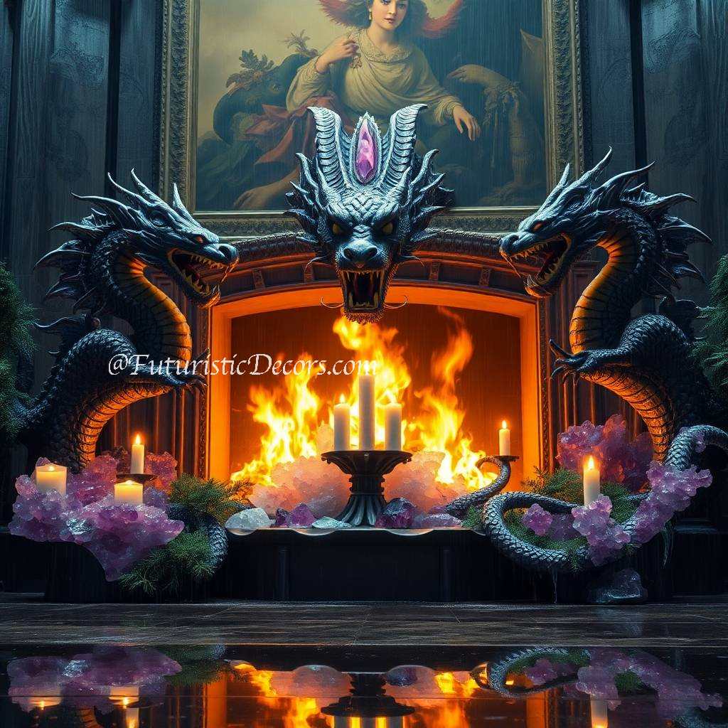 Amethyst Dragon Fireplace