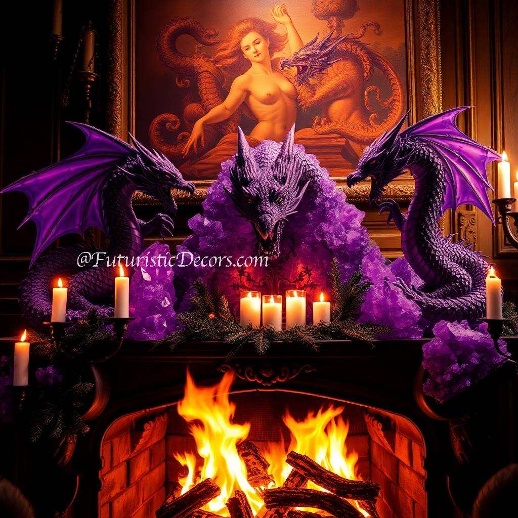 Amethyst Dragon Fireplace