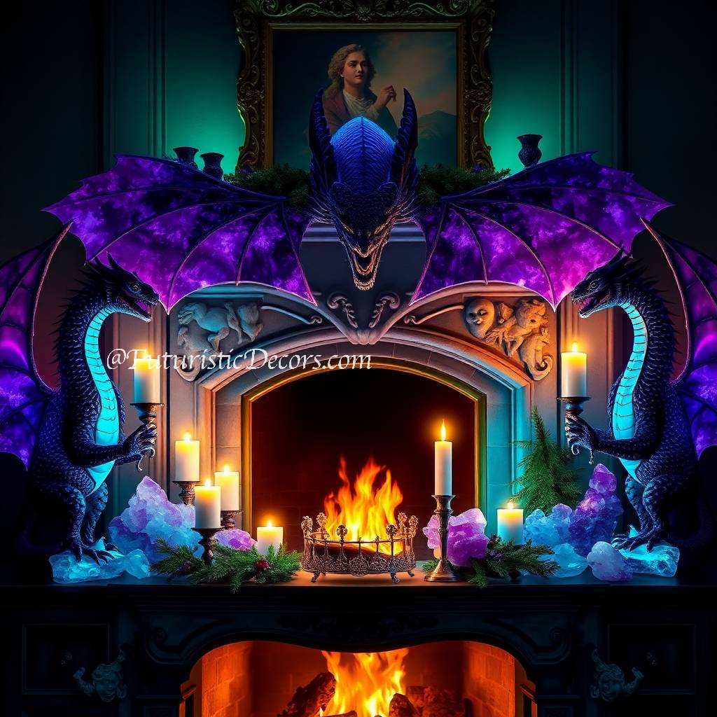 Amethyst Dragon Fireplace