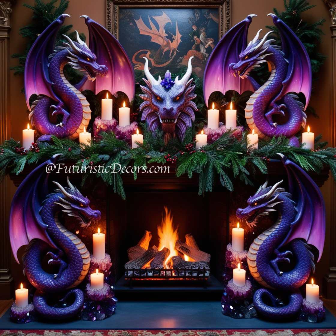 Amethyst Dragon Fireplace