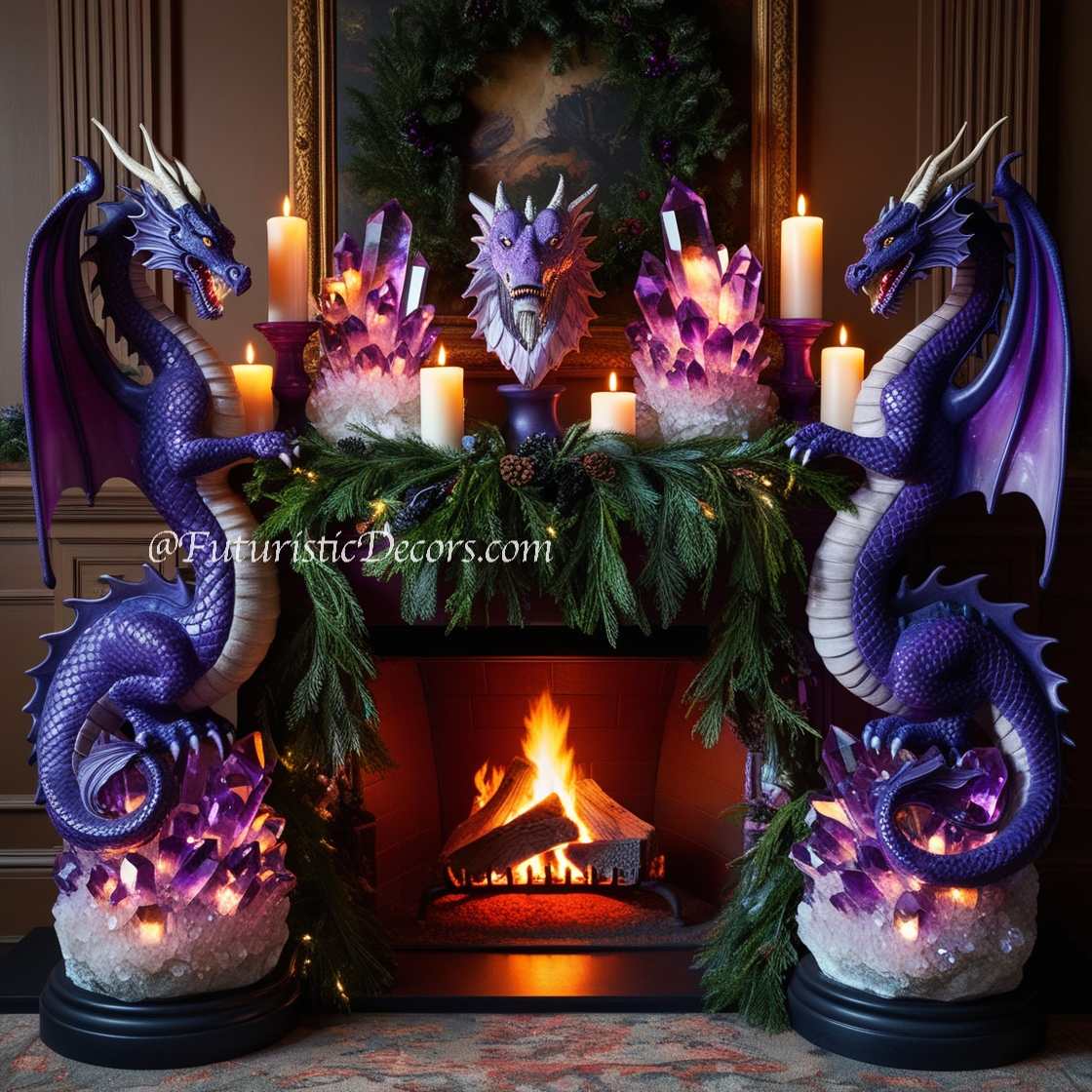 Amethyst Dragon Fireplace