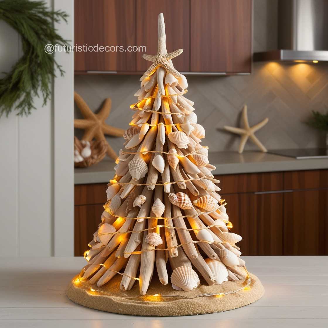 Coastal-Inspired Driftwood Christmas Trees