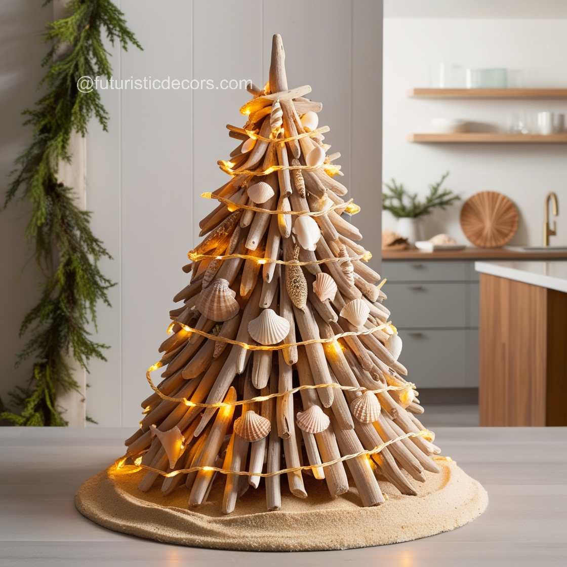 Coastal-Inspired Driftwood Christmas Trees