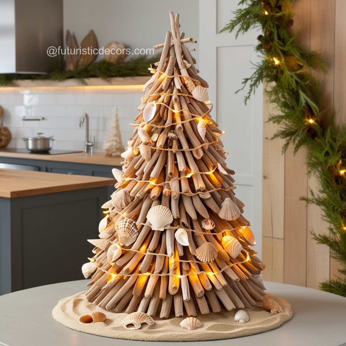 Coastal-Inspired Driftwood Christmas Trees