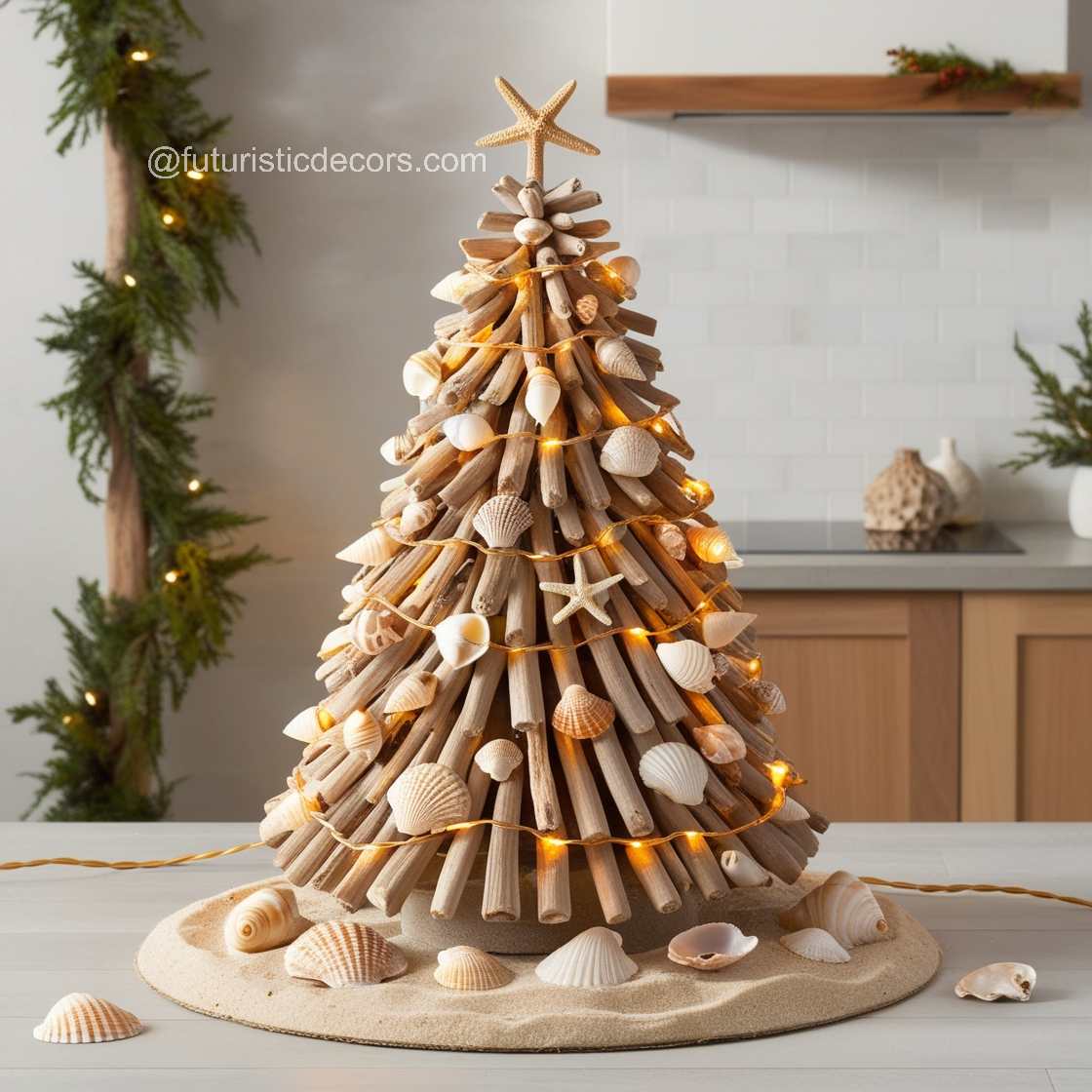 Coastal-Inspired Driftwood Christmas Trees