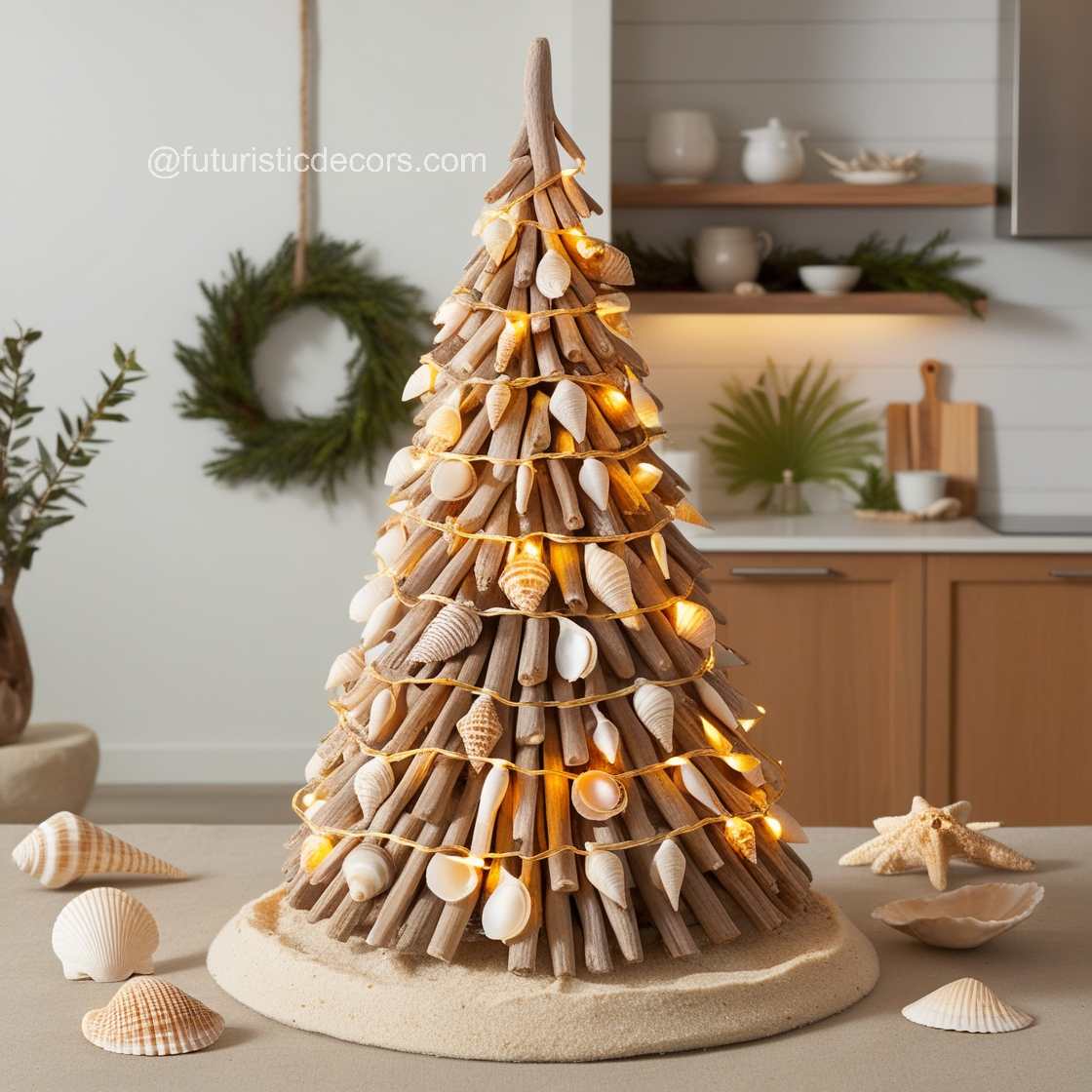 Coastal-Inspired Driftwood Christmas Trees