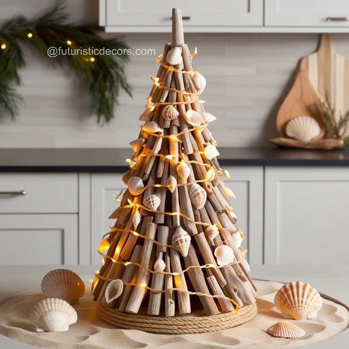 Coastal-Inspired Driftwood Christmas Trees