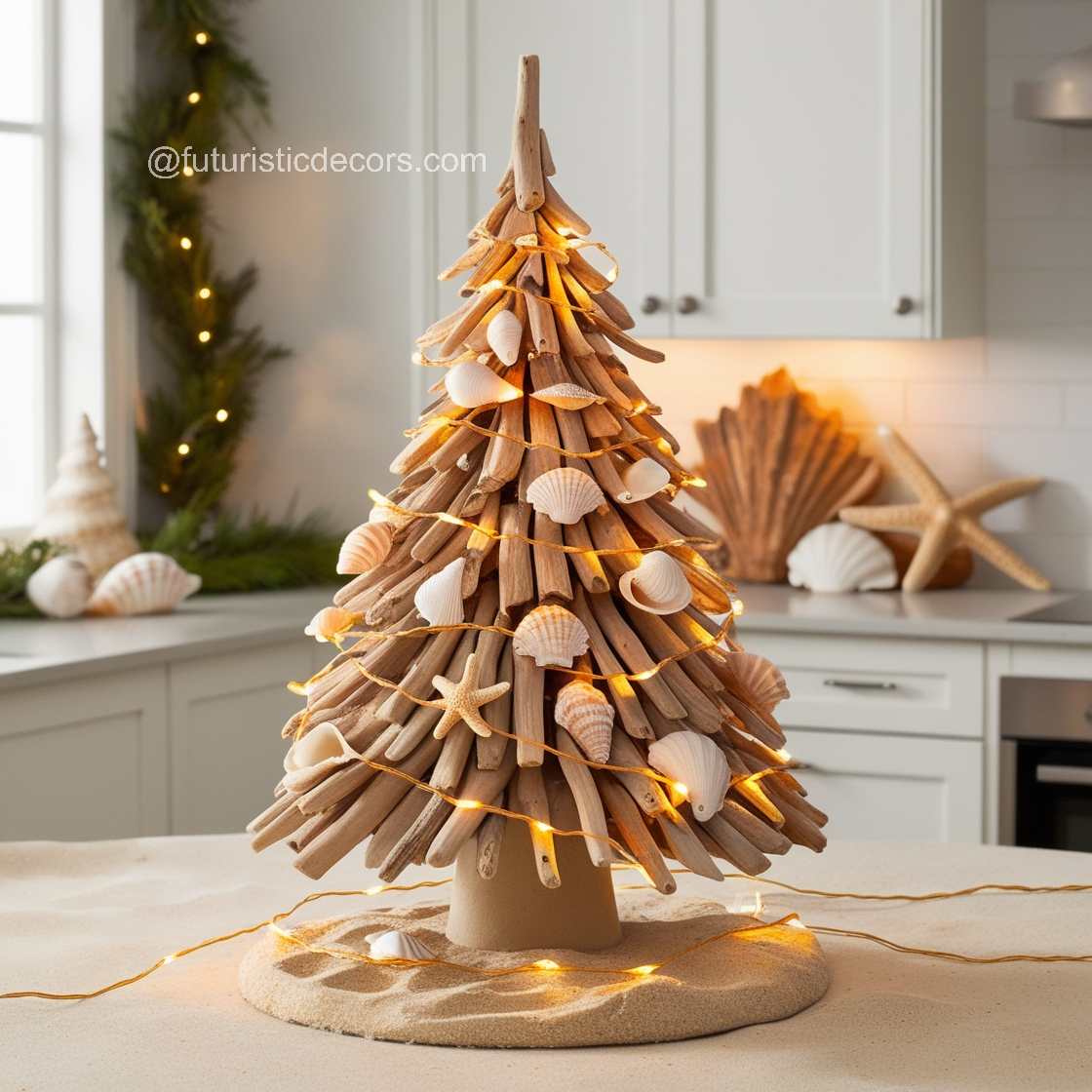 Coastal-Inspired Driftwood Christmas Trees