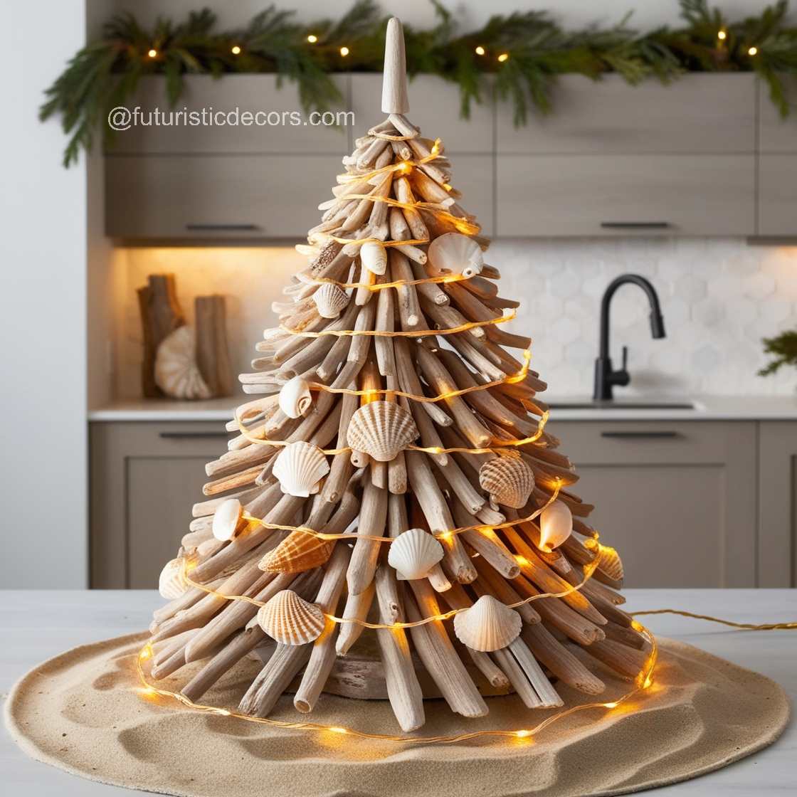 Coastal-Inspired Driftwood Christmas Trees