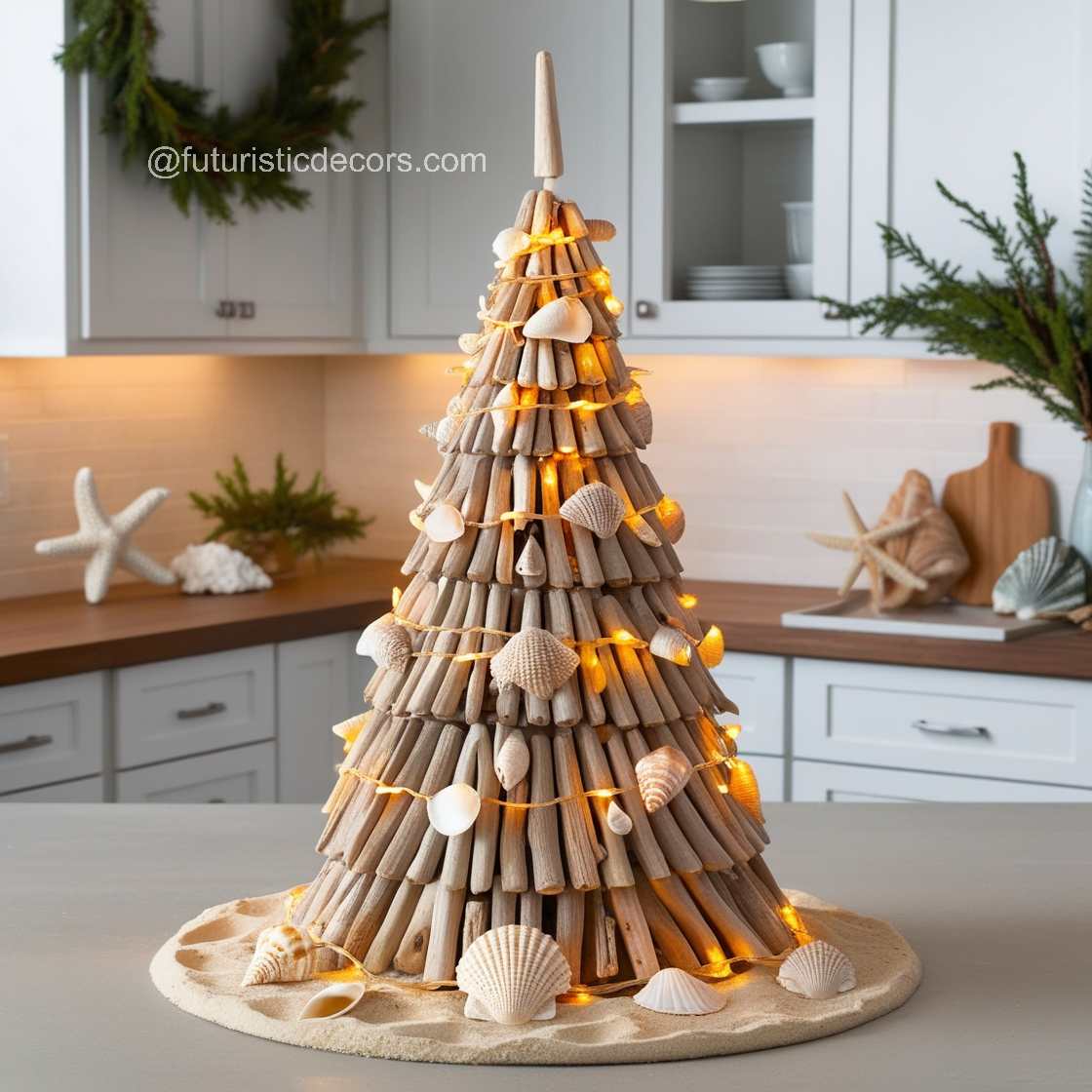 Coastal-Inspired Driftwood Christmas Trees