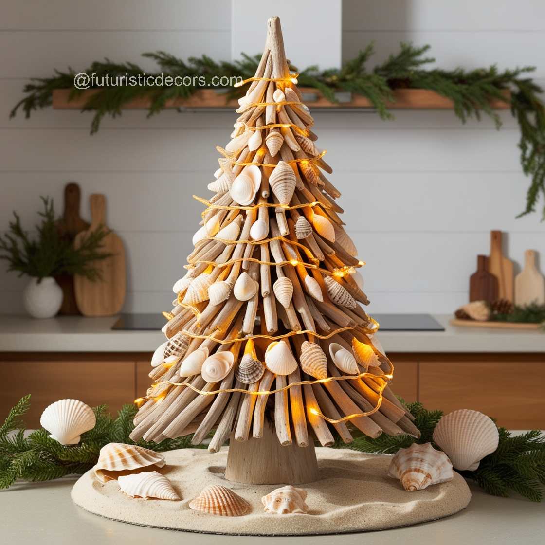 Coastal-Inspired Driftwood Christmas Trees