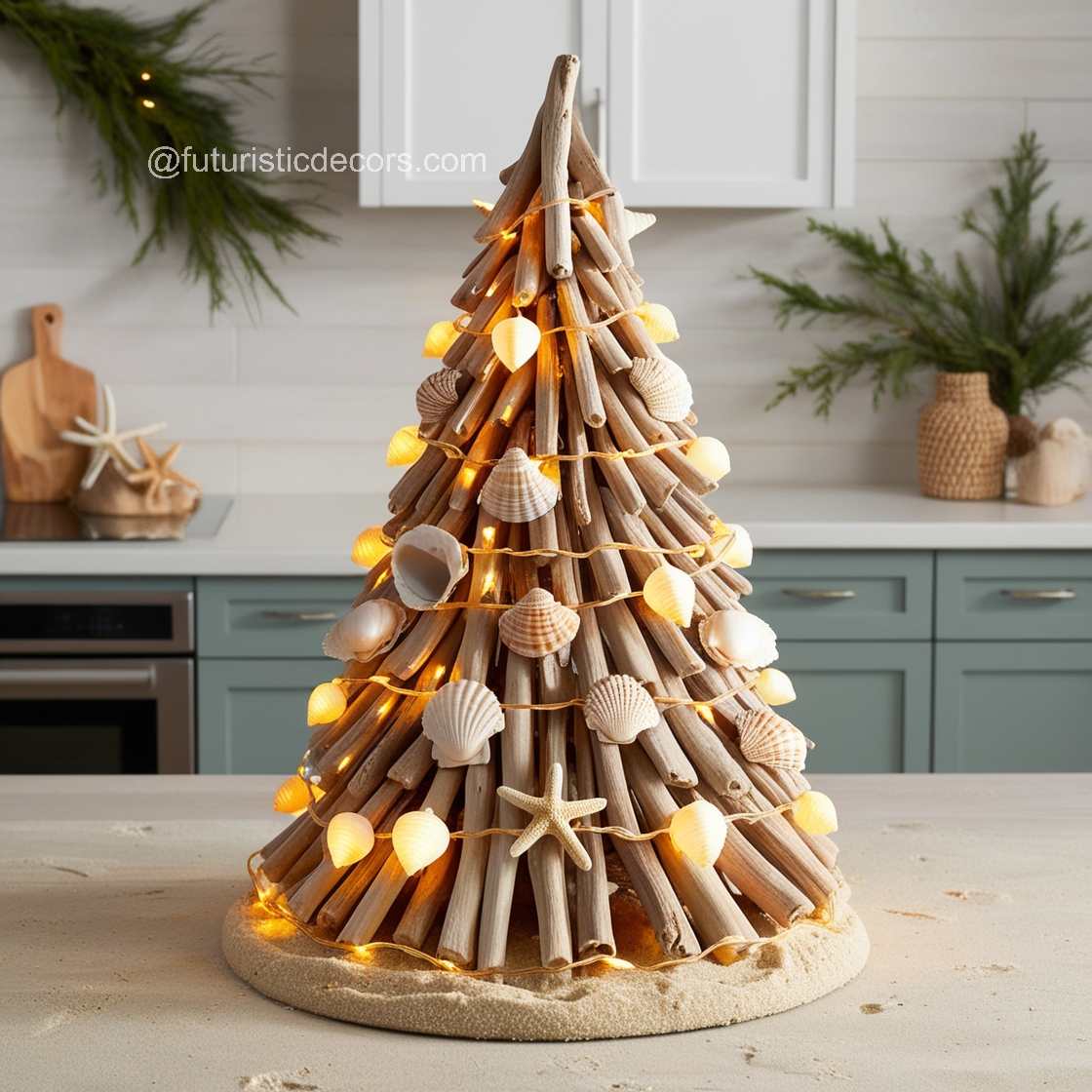 Coastal-Inspired Driftwood Christmas Trees