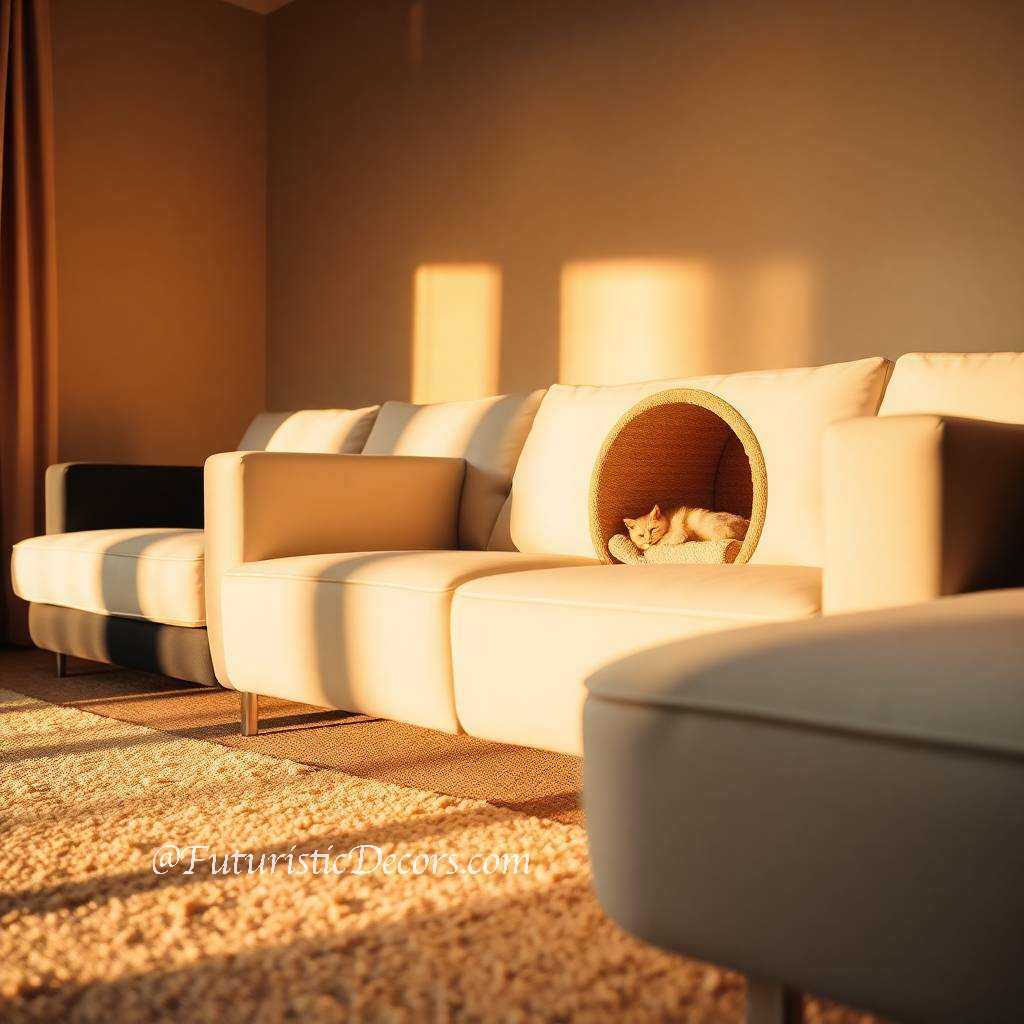 Couch With Cat House