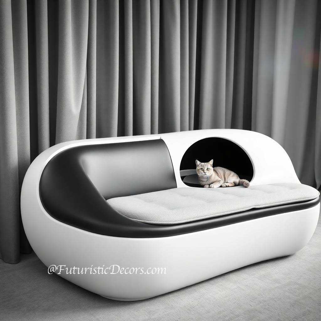 Couch With Cat House