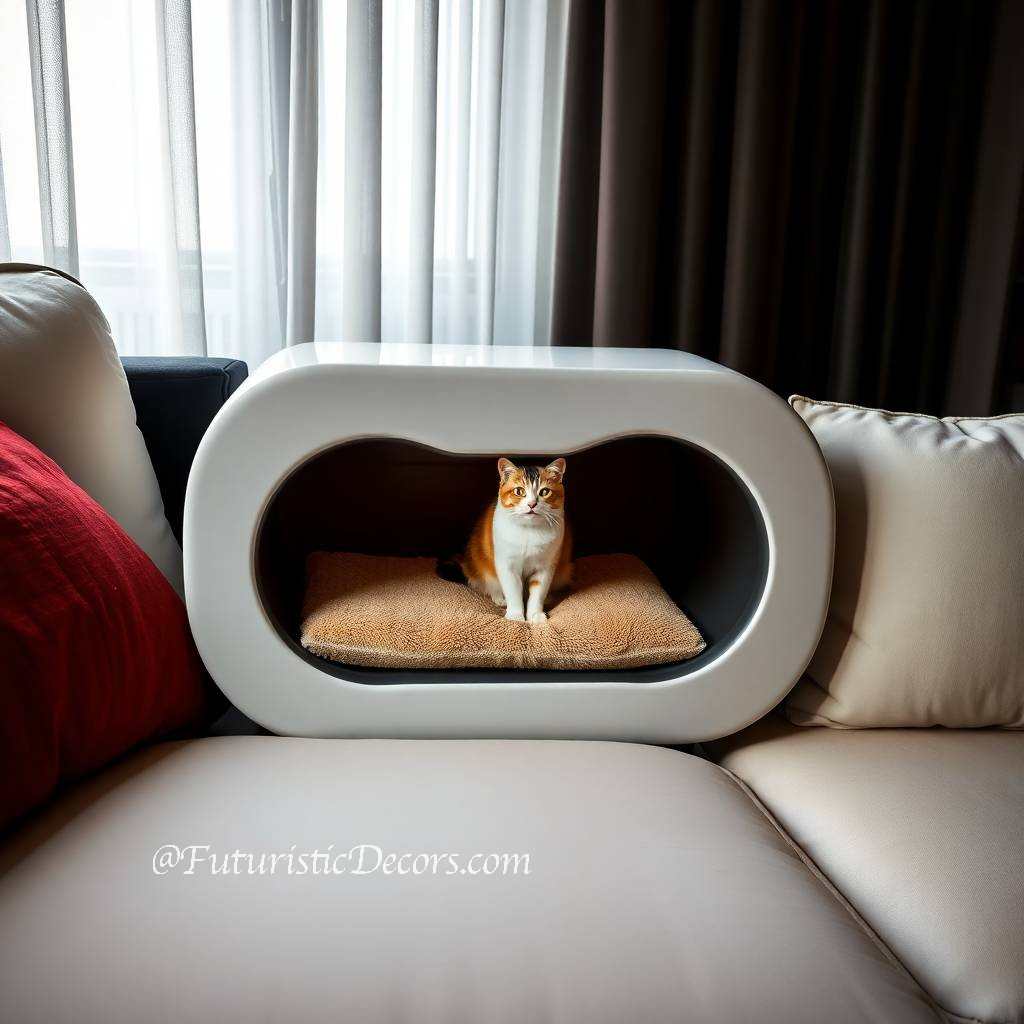 Couch With Cat House