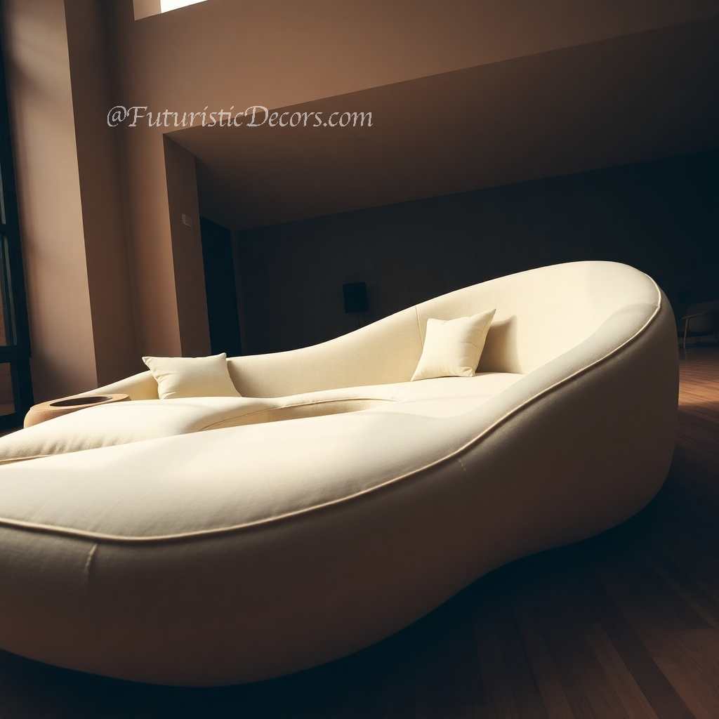 Nordic Style Sculptural Curved Artistic Lounge Sofa