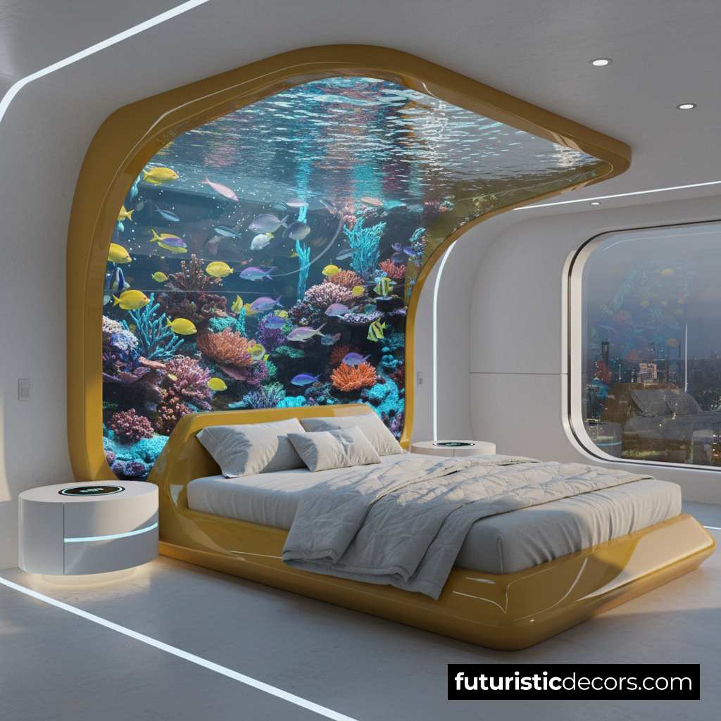Overhead Aquarium Bedroom