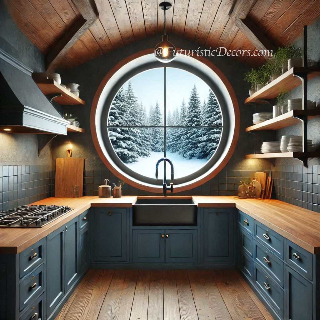 Giant Circular Kitchen Windows