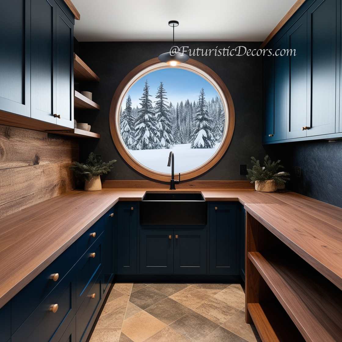 Giant Circular Kitchen Windows