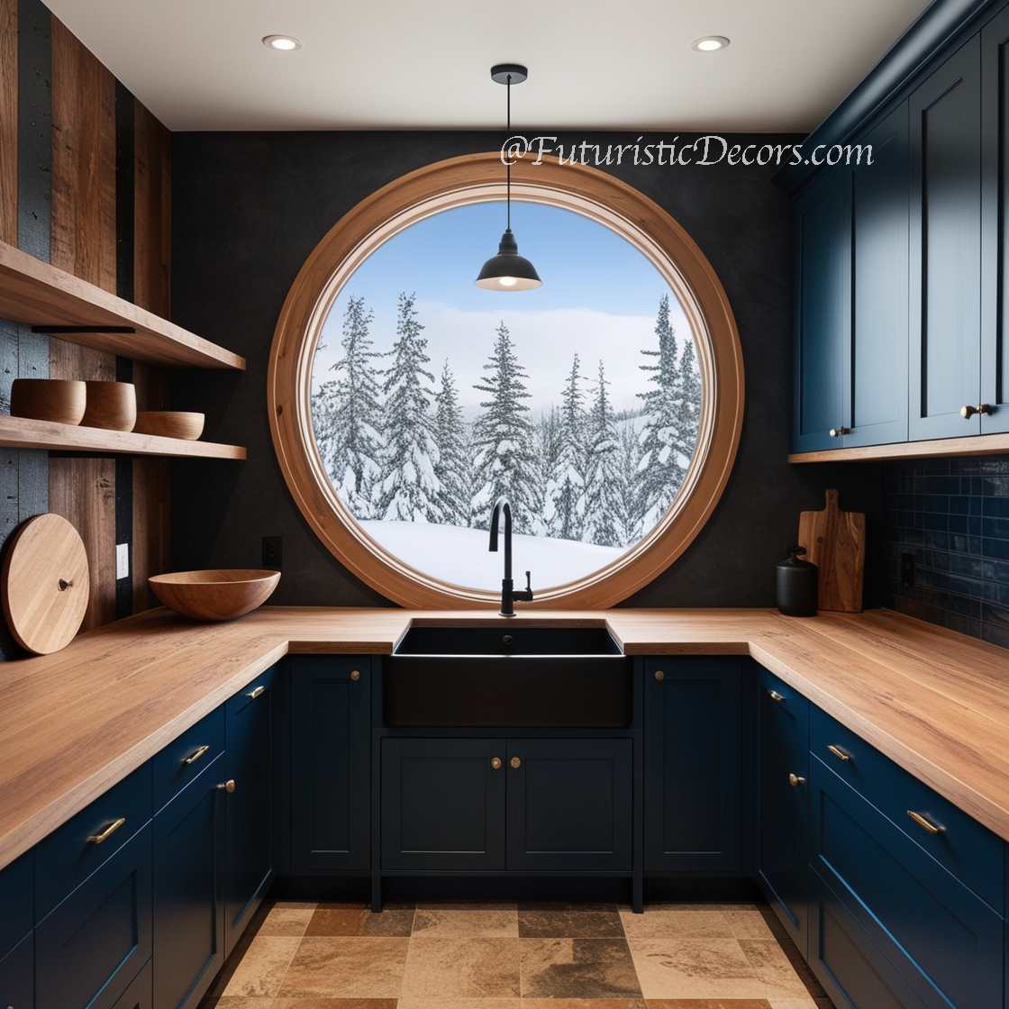 Giant Circular Kitchen Windows