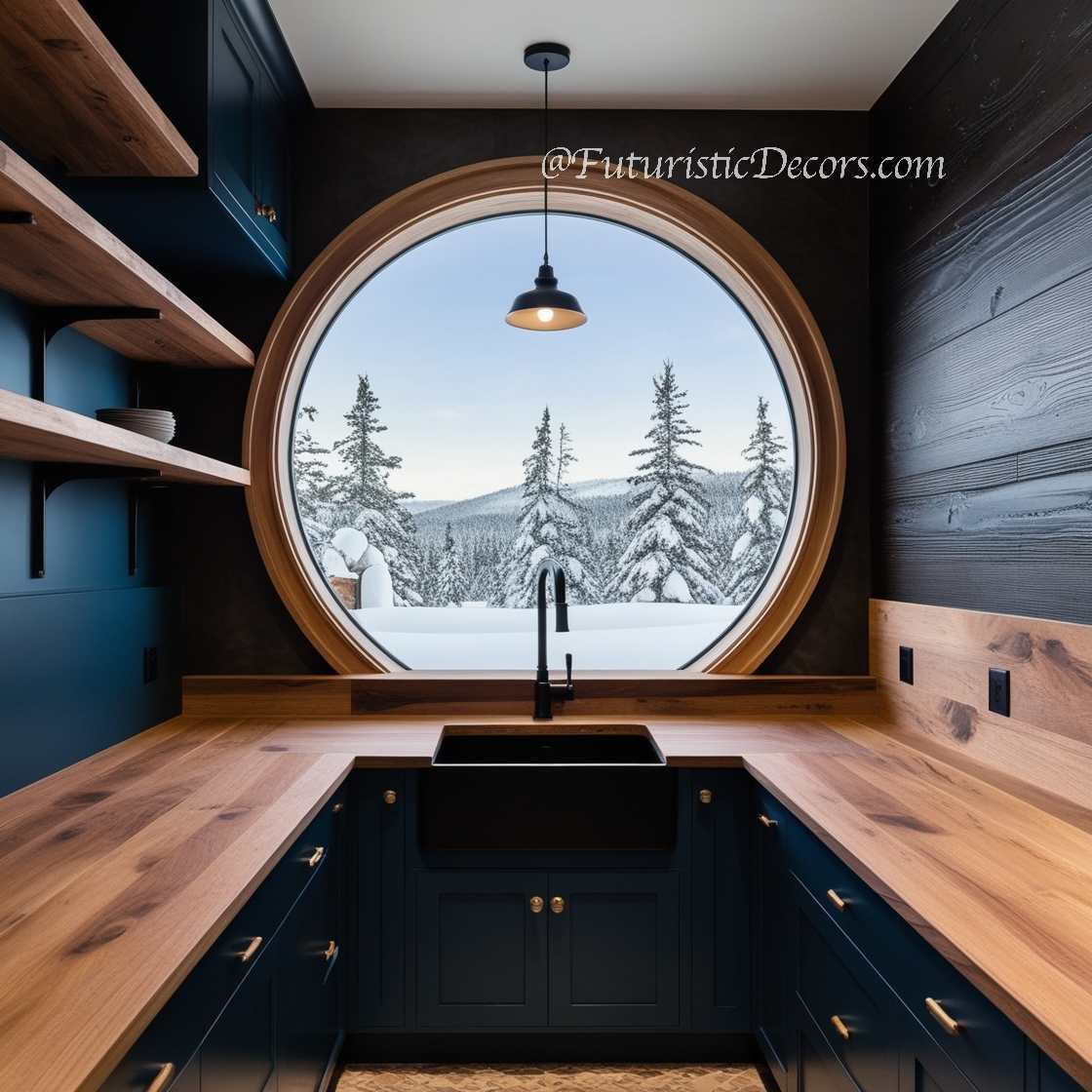 Giant Circular Kitchen Windows