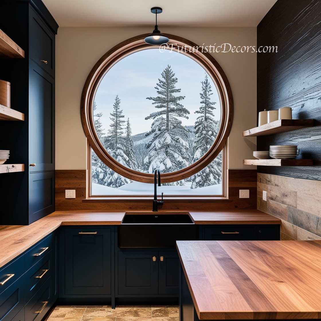 Giant Circular Kitchen Windows