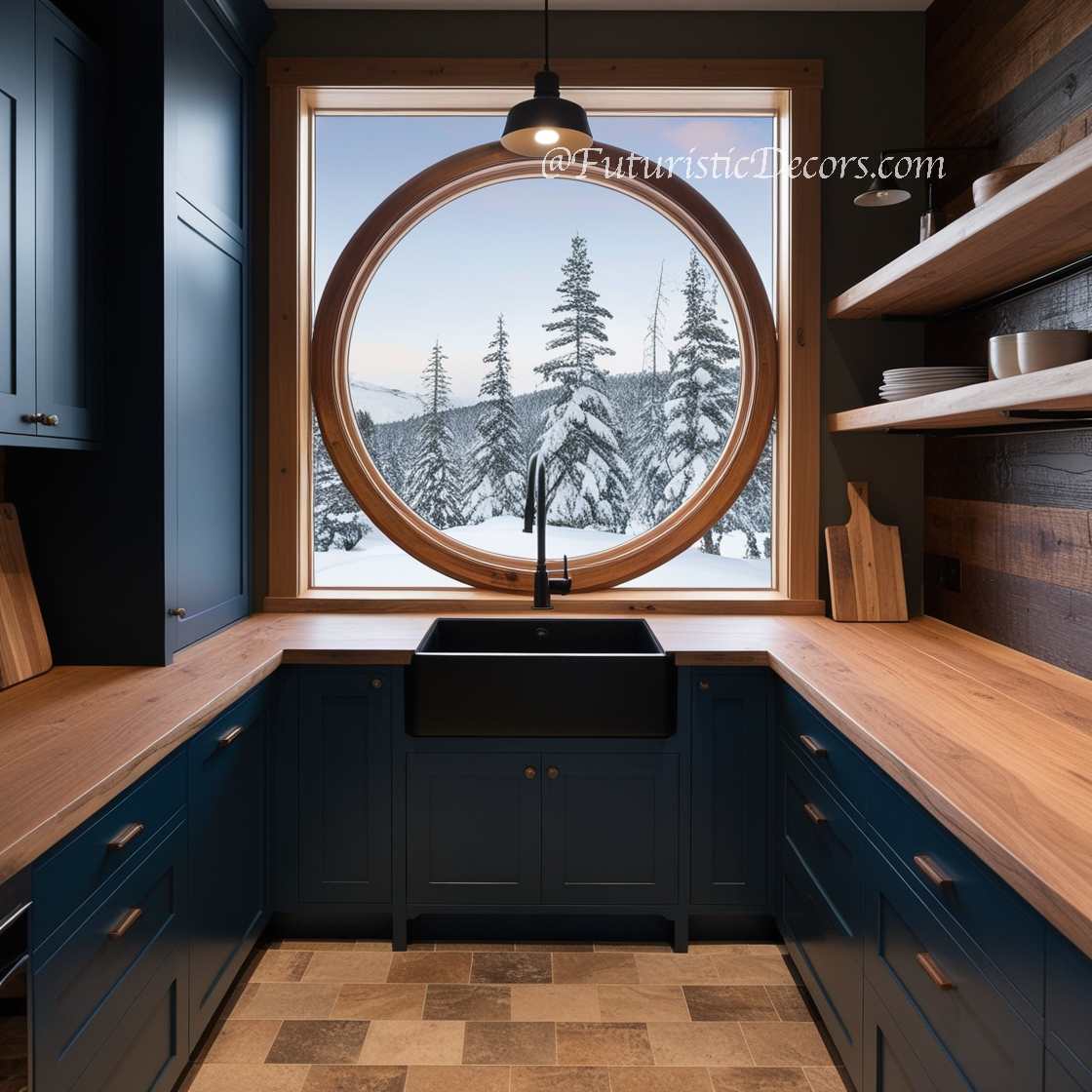 Giant Circular Kitchen Windows