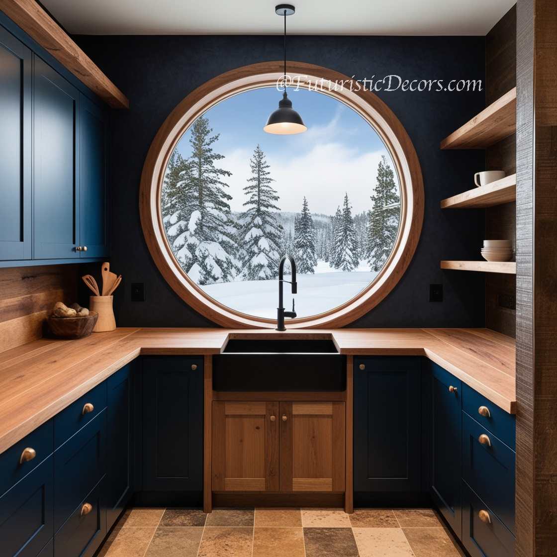 Giant Circular Kitchen Windows