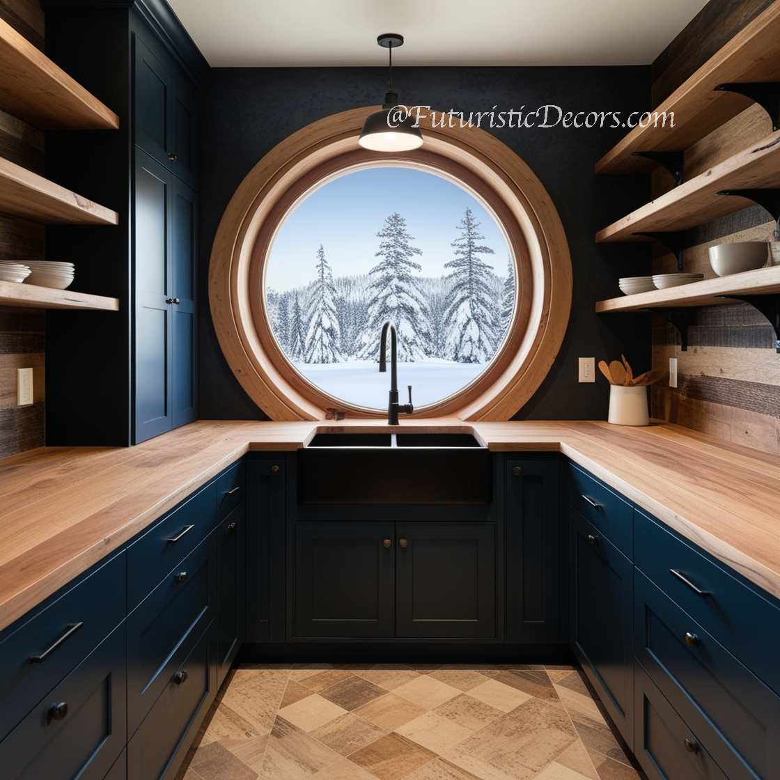 Giant Circular Kitchen Windows